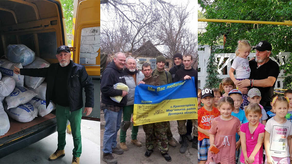 Маріано під час волонтерства в Україні